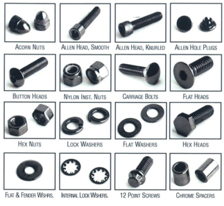 Assorted fasteners