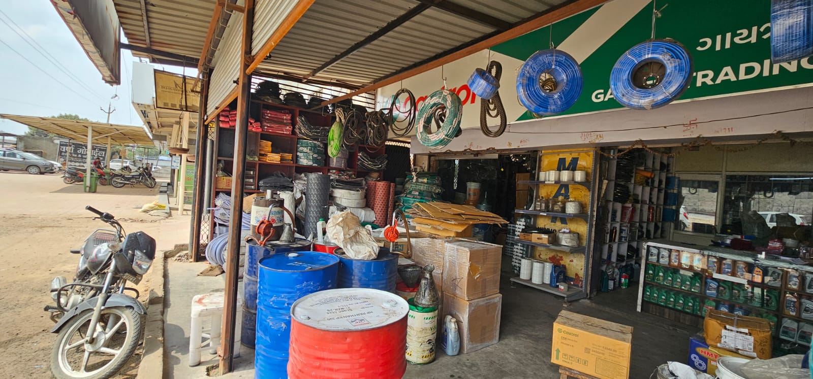 Gayatri Trading Company shop open for business in Chhatral
